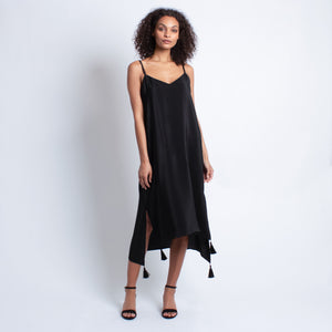Isabella Silk Dress | Black